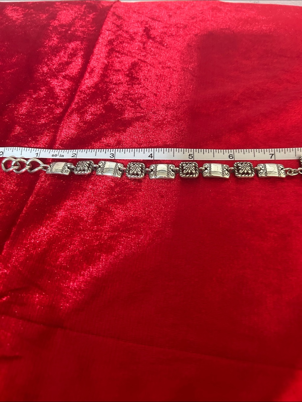Brighton Silver Floral Link Bracelet